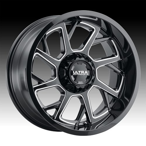 Ultra 120BM Patriot Gloss Black Milled Custom Truck Wheels 1